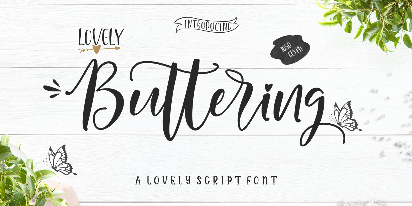 폰트 Lovely Buttering Script